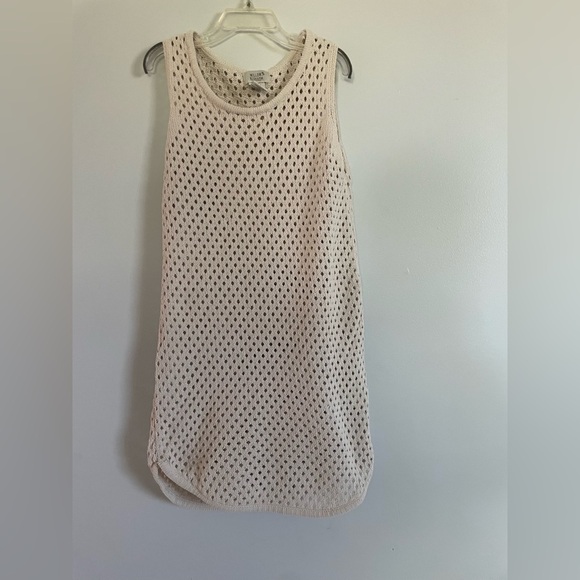 Willow Cream Mixed Stitch sleeveless crochet knit dress size 7/8 - Picture 1 of 4